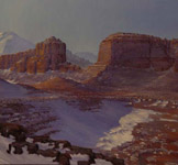  Antarctic Artist David Rosenthal  Oil Painting Arenas Valley in Sun